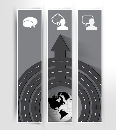 Vector Illustration of winding roadのイラスト素材