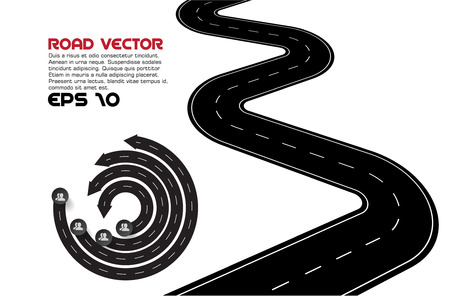 Vector Illustration of winding roadのイラスト素材