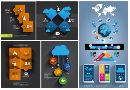 Cloud Computing conceptのイラスト素材