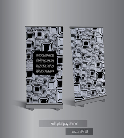 Roll-up with abstract background ready for use  Vector illustration  のイラスト素材