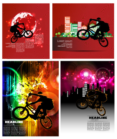 Extreme biker, vector のイラスト素材