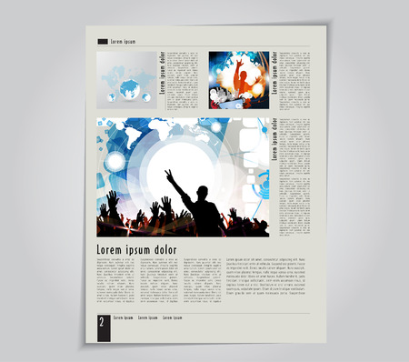 Page layout design  Editable vector のイラスト素材