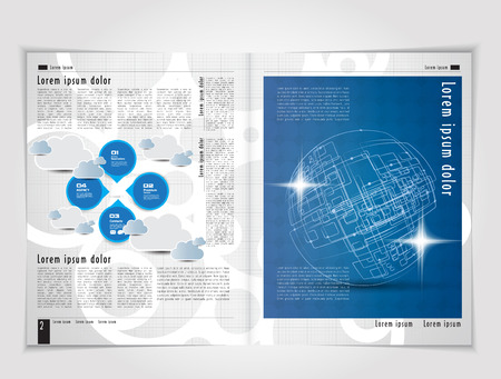 Design layout for magazine or brochure のイラスト素材