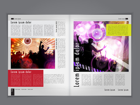 Template music event magazine  Vector のイラスト素材