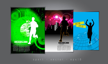 Sport background  Runner  Easy editable vector のイラスト素材