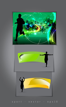 Sport background  Runner  Easy editable vector のイラスト素材