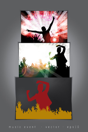 Club party illustration  Music event background  のイラスト素材