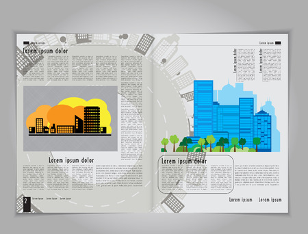 Magazine layout  Vector のイラスト素材