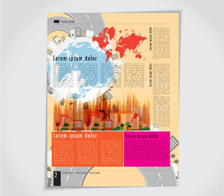 Brochure Layout Design Template のイラスト素材