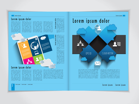 Brochure Layout Design Template のイラスト素材