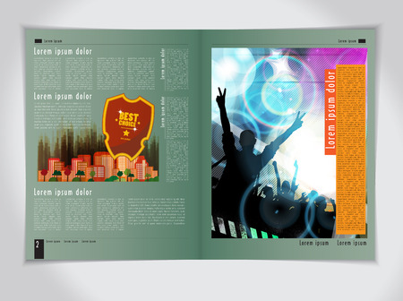 Magazine layout design  Editable vector のイラスト素材