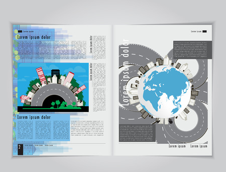 Magazine layout  Vector のイラスト素材