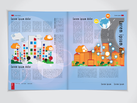 Magazine layout  Vector のイラスト素材