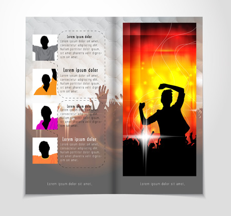 Template music event magazine  Vector のイラスト素材