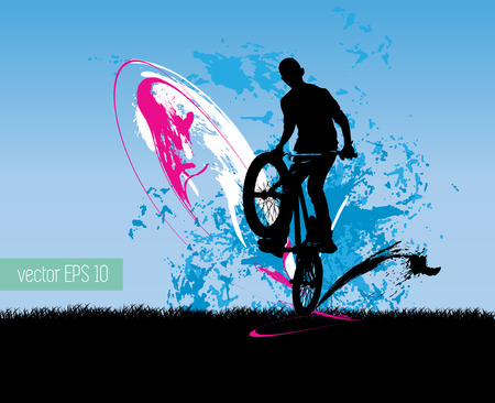 BMX cyclist のイラスト素材