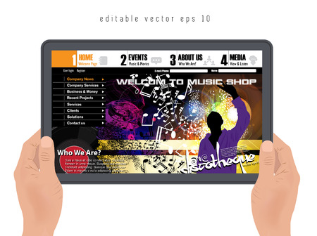 web design template, vector のイラスト素材