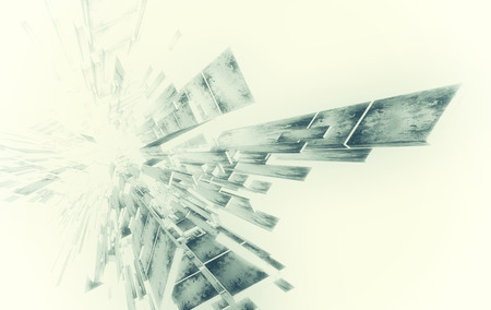 3D space cubes の写真素材