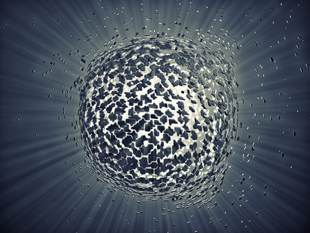 3d explosion backgroundの写真素材