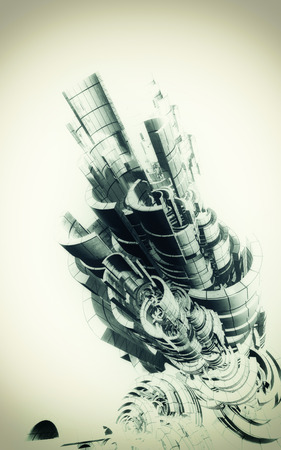 3D futuristic background の写真素材