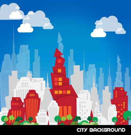 City vector background のイラスト素材