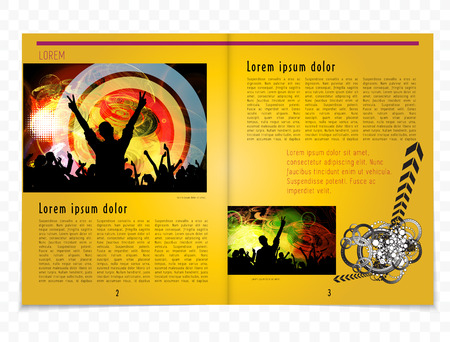 Template music event magazine. Vector のイラスト素材