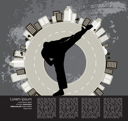 Karate. Vector illustration のイラスト素材