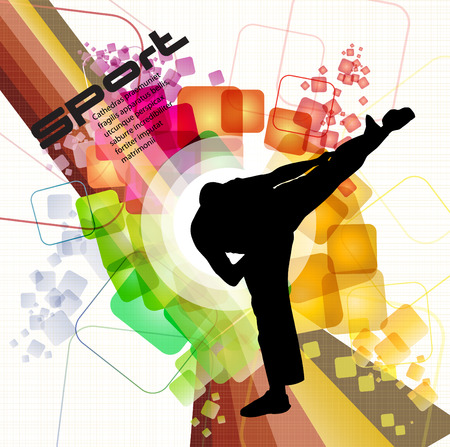 Karate. Vector illustration のイラスト素材