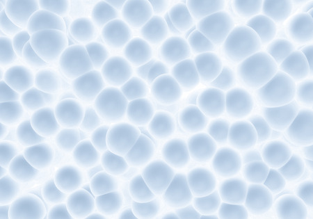 The blue and white background with transparent molecules 