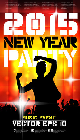 Music event illustration. Background for new year poster party, vector のイラスト素材
