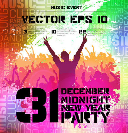 Poster of new year party. Vector illustration のイラスト素材