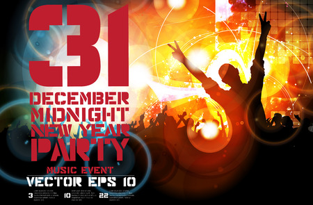 2015 new year party, poster, vectorのイラスト素材