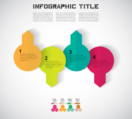Infographic template, vector illustrationのイラスト素材