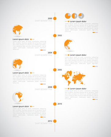 Timeline Infographic, vectorのイラスト素材