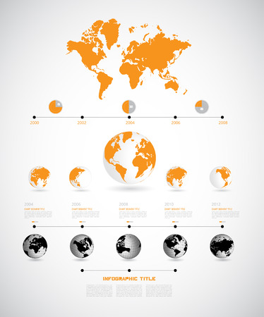 Timeline Infographic, vectorのイラスト素材