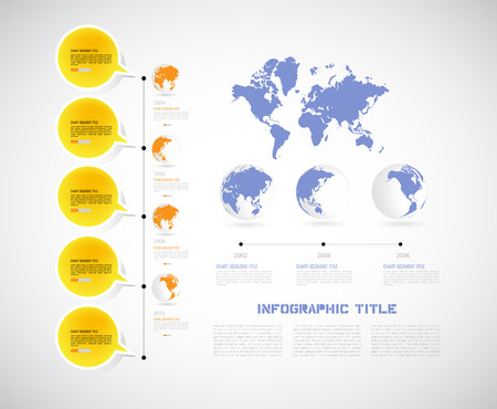 Timeline Infographic, vectorのイラスト素材