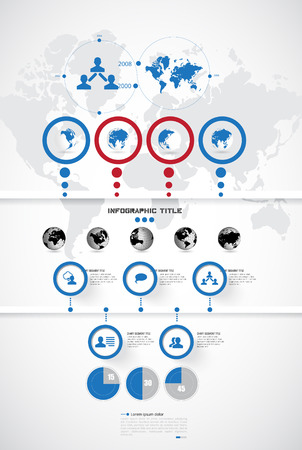 Timeline Infographic, vectorのイラスト素材