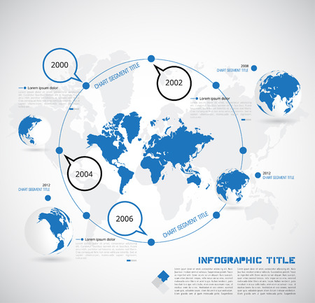 Timeline Infographic, vectorのイラスト素材