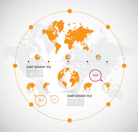 Timeline Infographic, vectorのイラスト素材