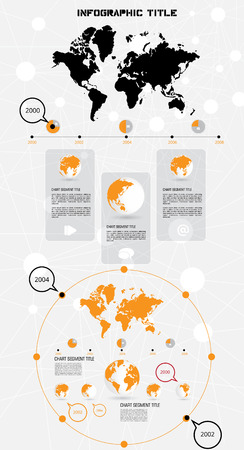 Timeline infographic, vectorのイラスト素材