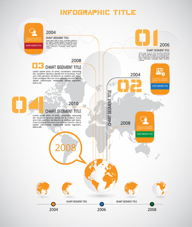Timeline Infographic, vectorのイラスト素材