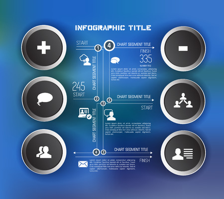 Timeline Infographic, vectorのイラスト素材