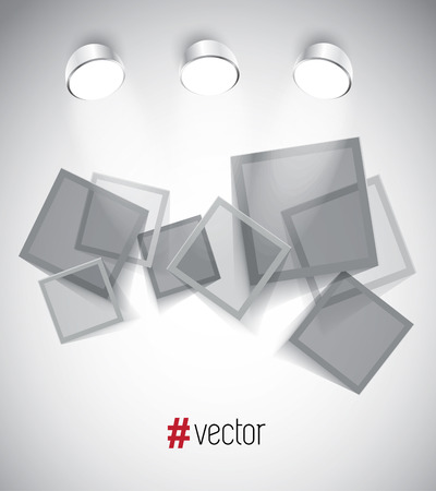 Empty frames on wall, vectorのイラスト素材