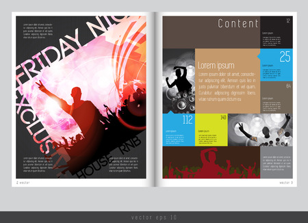 Magazine layout design. Vector easy to editableのイラスト素材