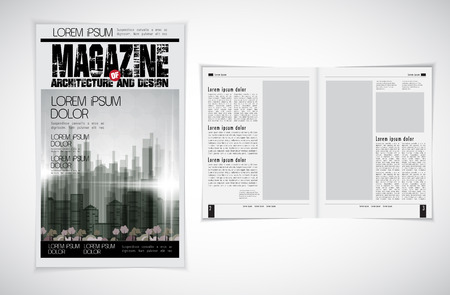 Cover and magazine layout. Vectorのイラスト素材