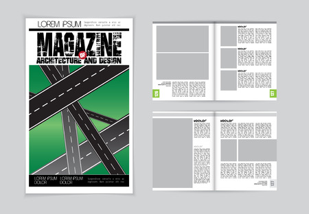 Layout magazine, vectorのイラスト素材