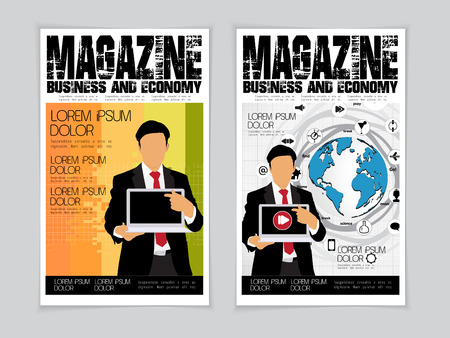 Layout magazine, vectorのイラスト素材