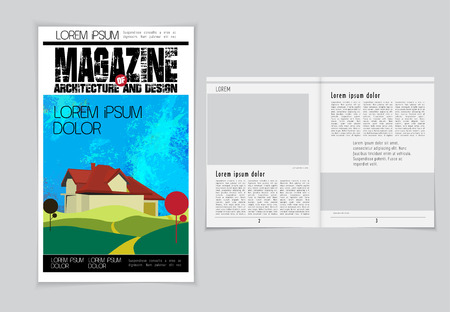 Layout magazine. Editable vectorのイラスト素材