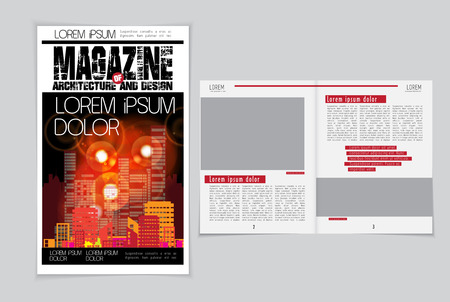 Layout magazine. Editable vectorのイラスト素材