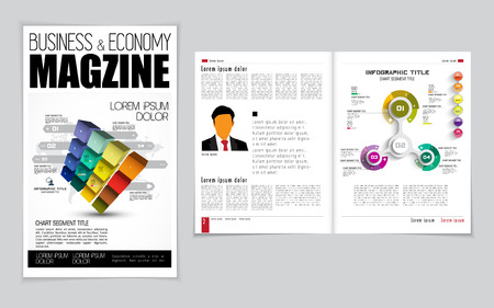 Layout magazine, vectorのイラスト素材