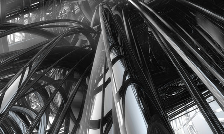 3D cyber futuristic backgroundの写真素材